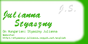 julianna styaszny business card